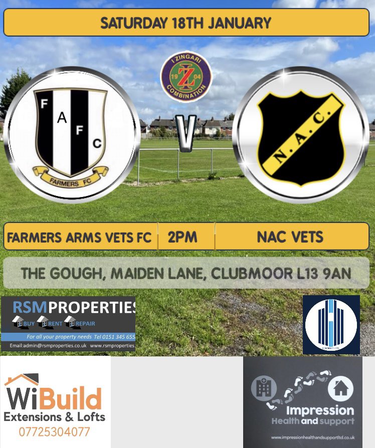 Farmers Arms FC Vets (@farmersarmsfc1) on Twitter photo Saturday in the <a href="/zingarivets/">I Zingari Veterans League</a> we are at home to The NAC vets. After last weeks win in the Cup we hoping to build on that in the league β½οΈππ» Saturday in the <a href="/zingarivets/">I Zingari Veterans League</a> we are at home to The NAC vets. After last weeks win in the Cup we hoping to build on that in the league β½οΈππ»