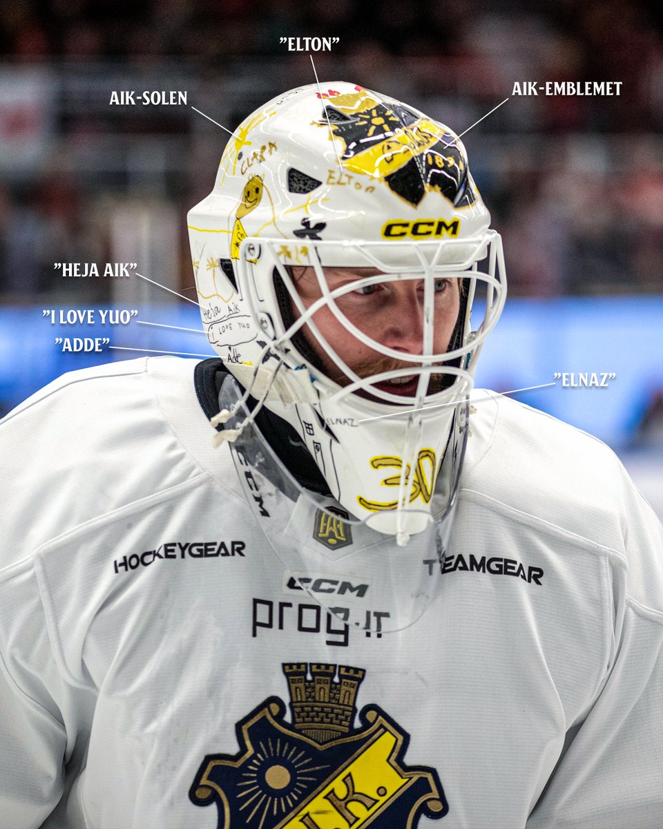 hockeyallsvensk's tweet photo. En hjälm som värmer hjärtan. ❤️

Barnen på Ronald McDonald-huset i Uppsala har designat Victor Brattströms hjälm – skapad med kärlek och fantasi. 🖌️ https://t.co/meK7VbCvPu