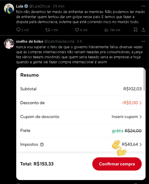 gavetaofc's tweet photo. @LulaOficial algoritmo é vida https://t.co/F8YZv62jtP