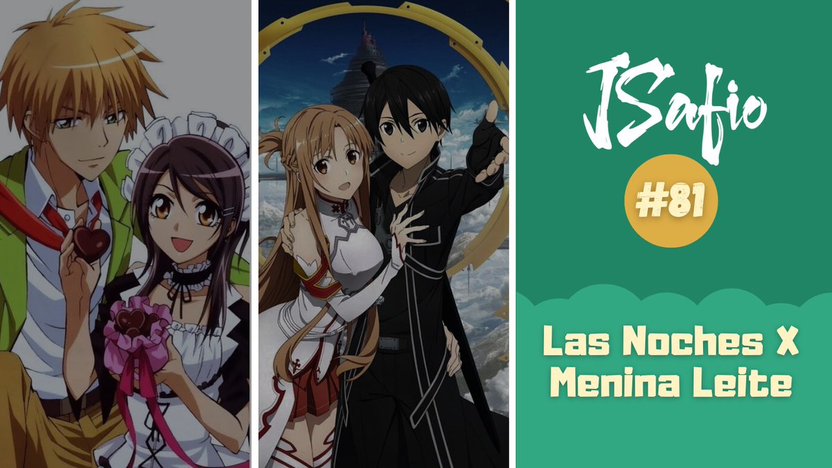 #JSafioRetrospectiva 🎄 #JSafio2024
Na nossa retrospectiva vamos relembrar o confronto com o pessoal da <a href="/radioamcbrasil/">Rádio AMC│#Mt+Vc!</a>  - Las Noches vs Menina Leite

Bora ouvir 👇

open.spotify.com/episode/2xZRpp…

#anime #spotify #swordartonline #KaichouWaMaidSama