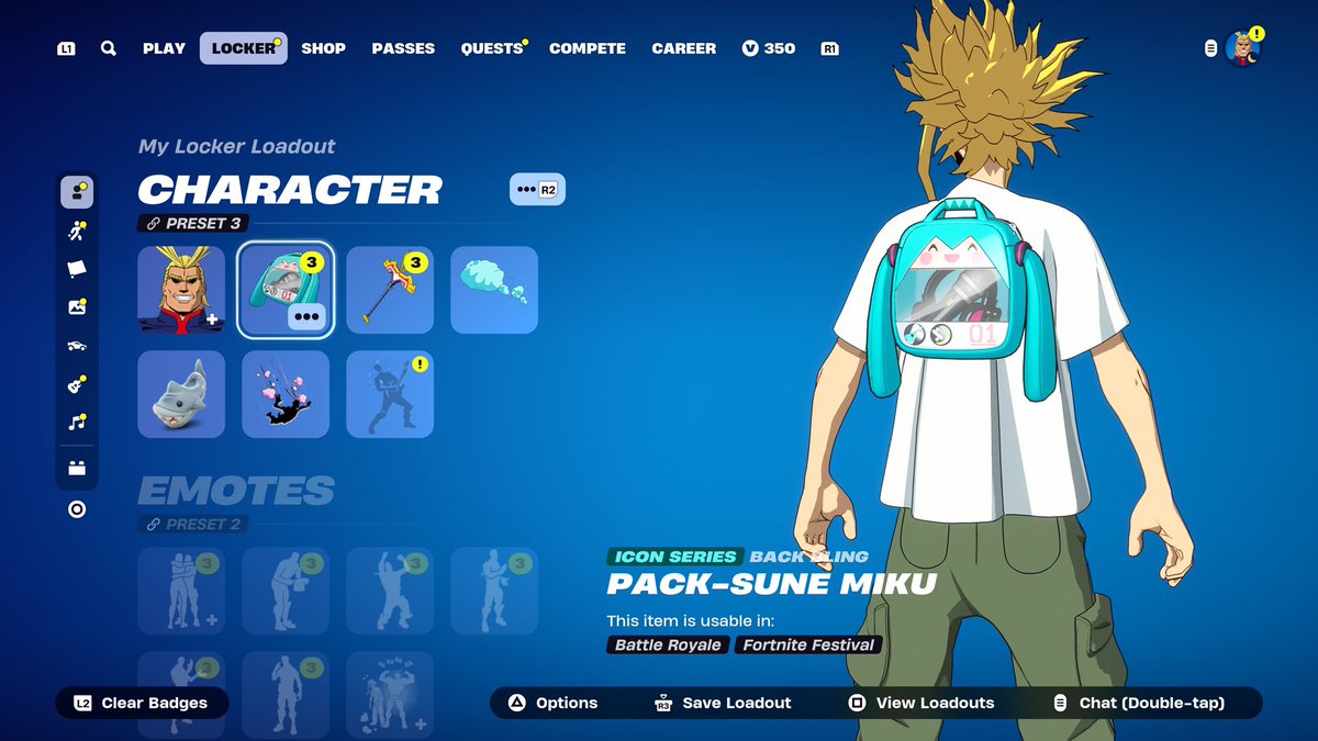 all might with the miku backpack 😌