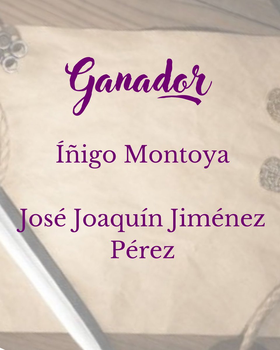 TintaPurpura_ed's tweet photo. El ganador que nos contará la historia de Íñigo Montoya y qué le sucedió tras embarcarse en el Venganza es José Joaquín Jiménez Pérez @Sibaro8 . Preparaos para un relato lleno de giros sorprendentes inconcebibles. https://t.co/E6mpU8sj0a