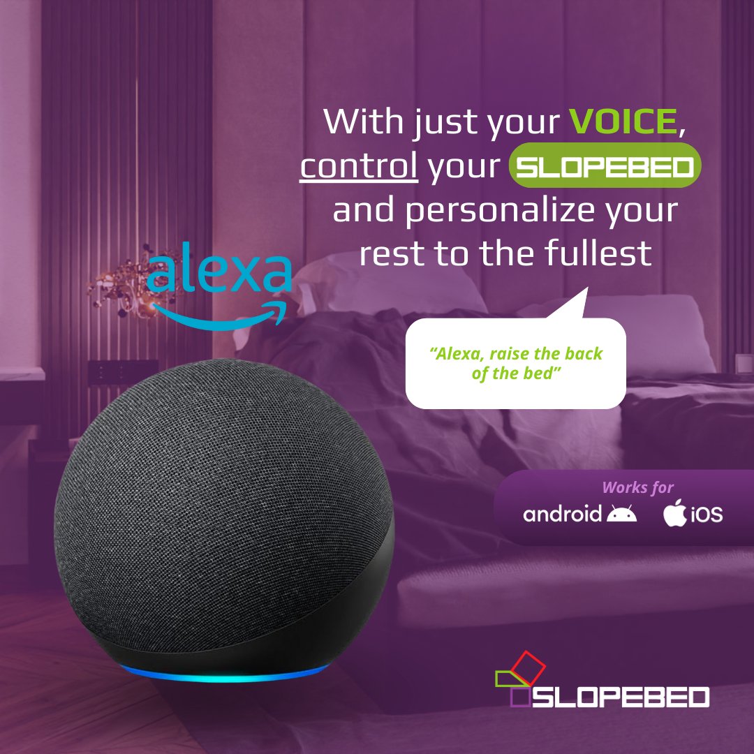 slopebed's tweet image. Convenience and technology come together with Slopebed and Alexa! 🗣️✨
Everything is within reach of a command

#Slopebed #InclinationTherapy #VoiceCommand #VoiceControl