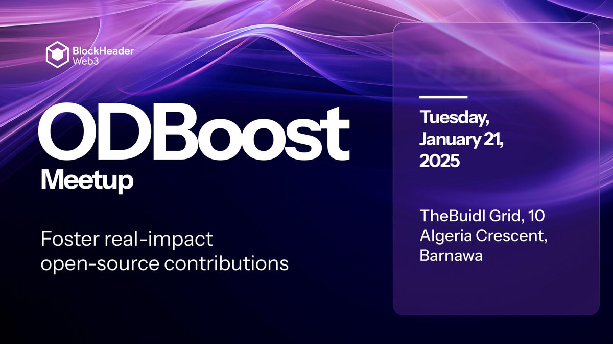 Blockheaderweb3's tweet photo. 🚀 We’re excited to host our first #ODBoost meetup this year! 🚀

Join us next Tuesday as we convene to explore the changes to #ODHack and opportunities for @Starknet contributors.

What to expect:
✨ Discover @OnlyDust_com's innovative impact-based approach to rewarding contributors
✨ Dive into the latest updates on #ODBoost and learn how to get involved
✨ Network with passionate builders and contributors in the ecosystem

📅 Date: Tuesday, Jan 21, 2025
⏰ Time: 11:00 AM
📍 Venue: @the_buidl 
🔗 Registration link: https://t.co/yAb9Xu2eww

See you there! 🚀