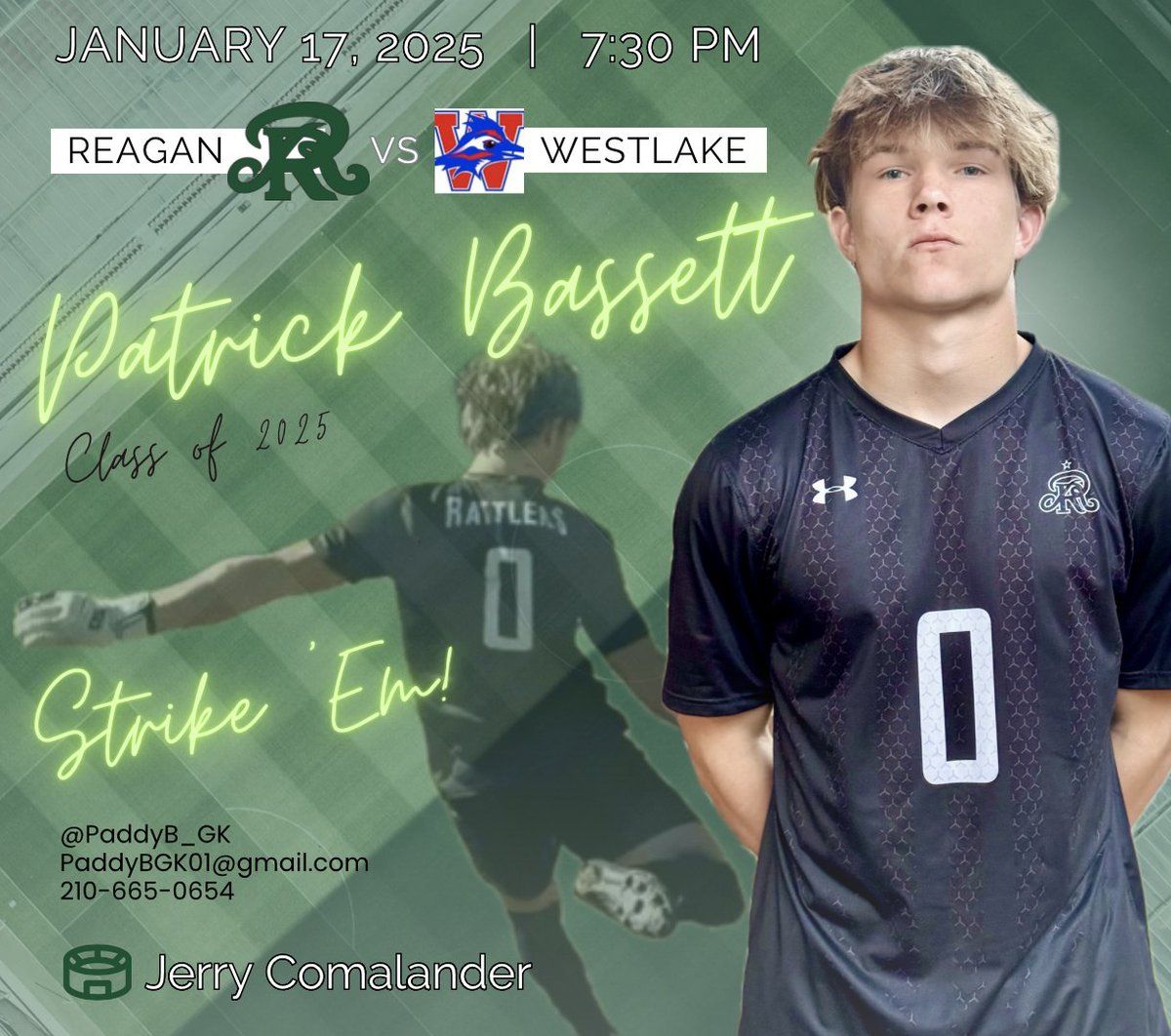 Patrick Bassett (@paddyb_gk) on Twitter photo SENIOR NIGHT - tomorrow. Strike 'em, Rattlers!
#seniorszn #goalkeeper #soccer <a href="/sacitysc/">San Antonio City Soccer Club</a> <a href="/RRboysoccer/">Reagan Boys Soccer</a> <a href="/acsoccer/">Austin College ’Roos Men’s Soccer</a> SENIOR NIGHT - tomorrow. Strike 'em, Rattlers!
#seniorszn #goalkeeper #soccer <a href="/sacitysc/">San Antonio City Soccer Club</a> <a href="/RRboysoccer/">Reagan Boys Soccer</a> <a href="/acsoccer/">Austin College ’Roos Men’s Soccer</a>