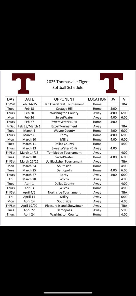 2025 Schedule‼️ Can’t wait🥎💪🏽