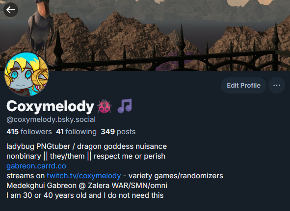 coxymelody's tweet photo. and also a reminder that i am WAY more active on the place in this image here, as is my husband on his own acct!

dont miss out on stream announcements and pictures of The Hamburglar! https://t.co/2UbHfVCxi6