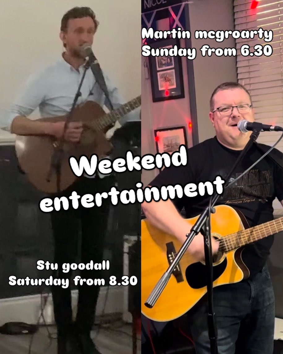Your weekend artists 🎸🎙️