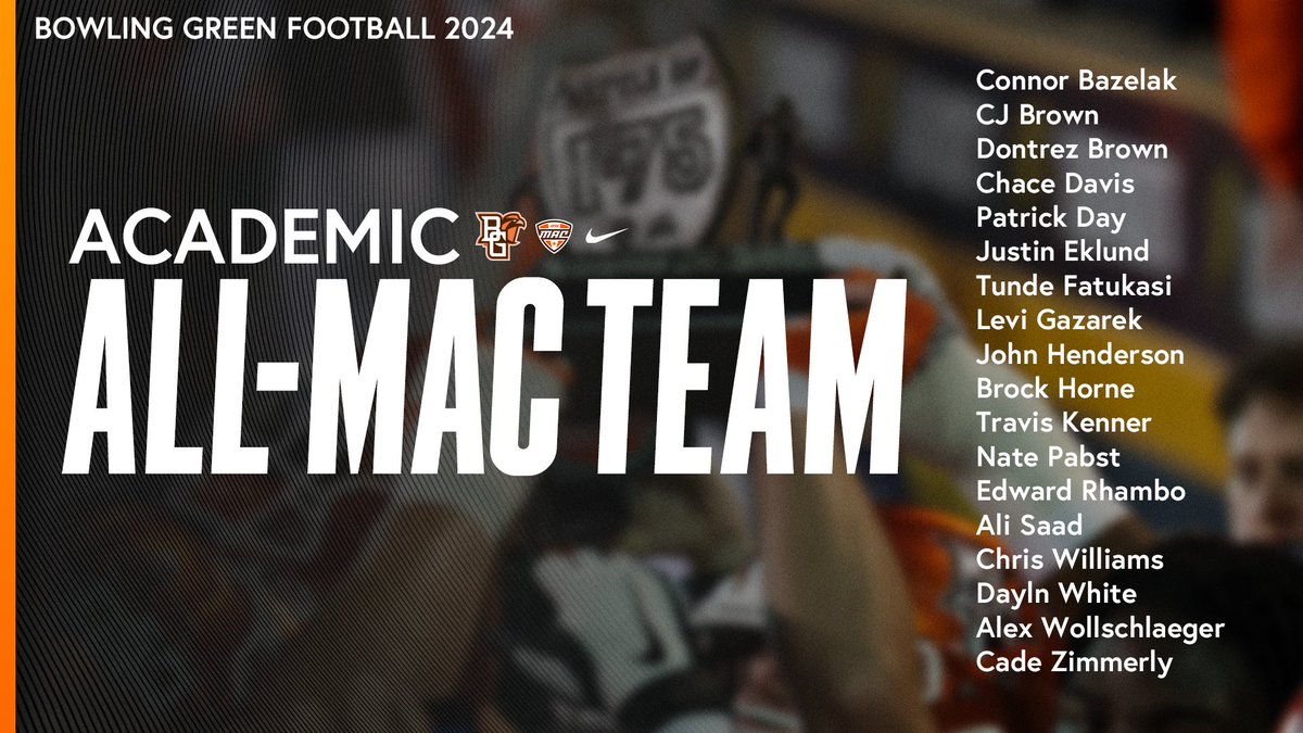 Bowling Green places a program record 18 Falcons on the 2024 Academic All-MAC team 📚 

In <a href="/CoachLoefflerBG/">Scot Loeffler</a>'s six-year Bowling Green tenure, BGSU has six of its top seven outputs in program history for representation on the Academic All-MAC team.  

📰 » tinyurl.com/2arfyjnt