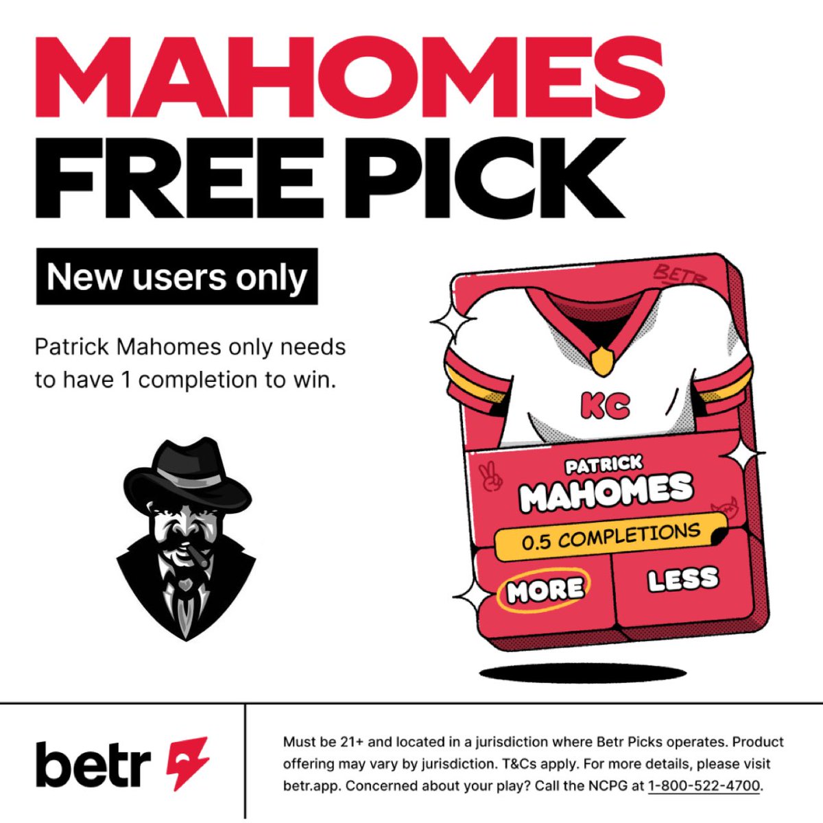 🚨 Lock Alert 🚨 

Mahomes Over .5 Completions on <a href="/betr/">betr</a> 

New Users Only. First Entry Match up to $250👇 ✅

engagebetr.onelink.me/auSX/HITMAN