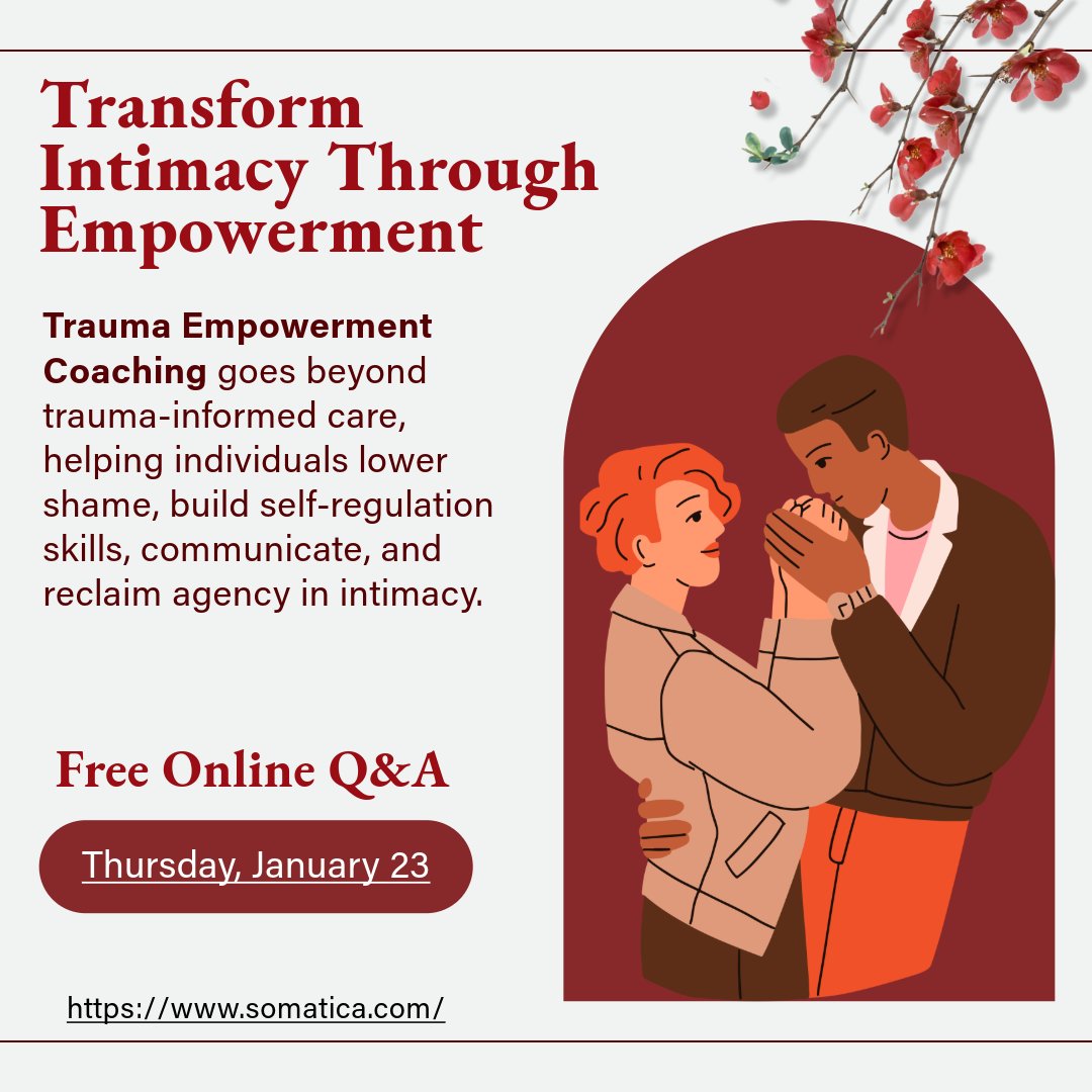 RVSP for our Free Online Q&amp;A - January 23 👉somaticainstitute.com/rsvp-for-free-…

#somatica #somaticainstitute #celesteanddanielle #danielleharel #celestehirschman #C&amp;D #relationshipcoach #intimacy #trauma #coaching #therapy #TikTokBan #snow #january19