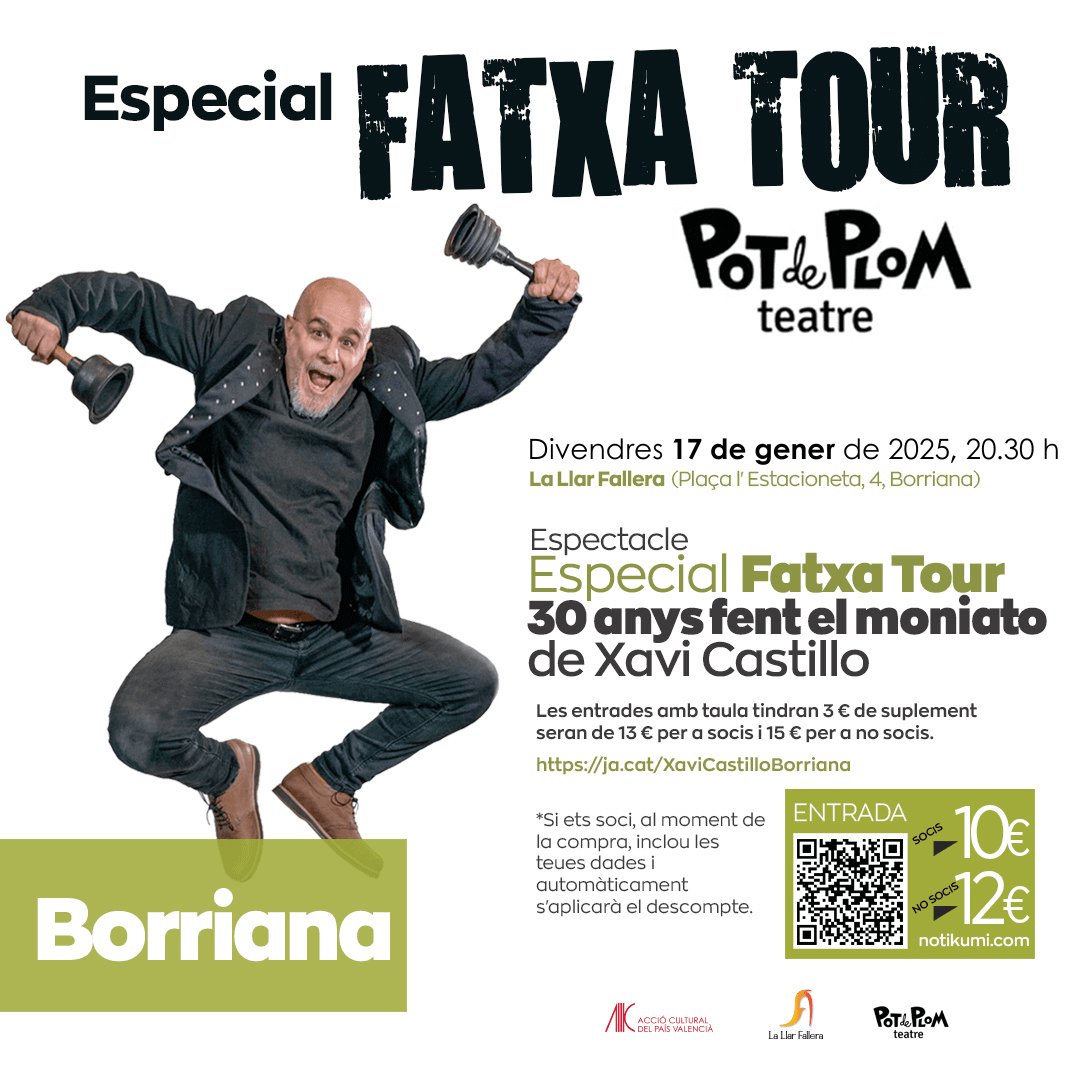 CompanyStas's tweet photo. 8hN
✓ @ceskfreixas a Girona/auditori
✓Cor a Castelló/salaTerra
✓ #Jojet i @mariaribot a Manresa/@Kursaalmanresa
✓@olgazoet a Girona/@ElFoment_org
2/4 de 9hN #FatxaTours de @PotdePlomTeatre
a Borriana/laLlarFallera
10hN @angeladorrrm
#FilipimYess a Vic @jazzcava https://t.co/FjKUfqwOZ5