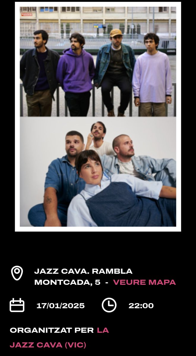 CompanyStas's tweet photo. 8hN
✓ @ceskfreixas a Girona/auditori
✓Cor a Castelló/salaTerra
✓ #Jojet i @mariaribot a Manresa/@Kursaalmanresa
✓@olgazoet a Girona/@ElFoment_org
2/4 de 9hN #FatxaTours de @PotdePlomTeatre
a Borriana/laLlarFallera
10hN @angeladorrrm
#FilipimYess a Vic @jazzcava https://t.co/FjKUfqwOZ5