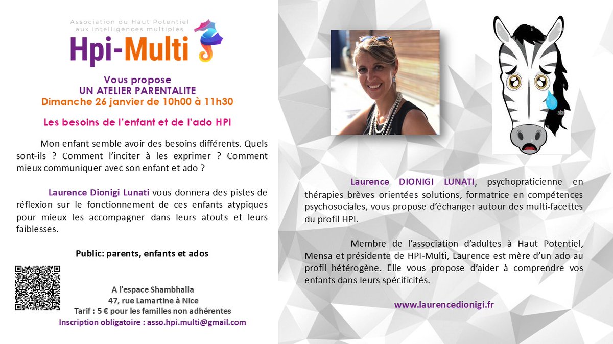 HpiMulti34107's tweet photo. Atelier #Parentalité sur les #besoins de nos #ADOS .
26 janvier à 10h au 47 rue Lamartine à @ville de Nice.
#mal-être #depression #addictions #conflits #puberté https://t.co/ctAC0DdnFb