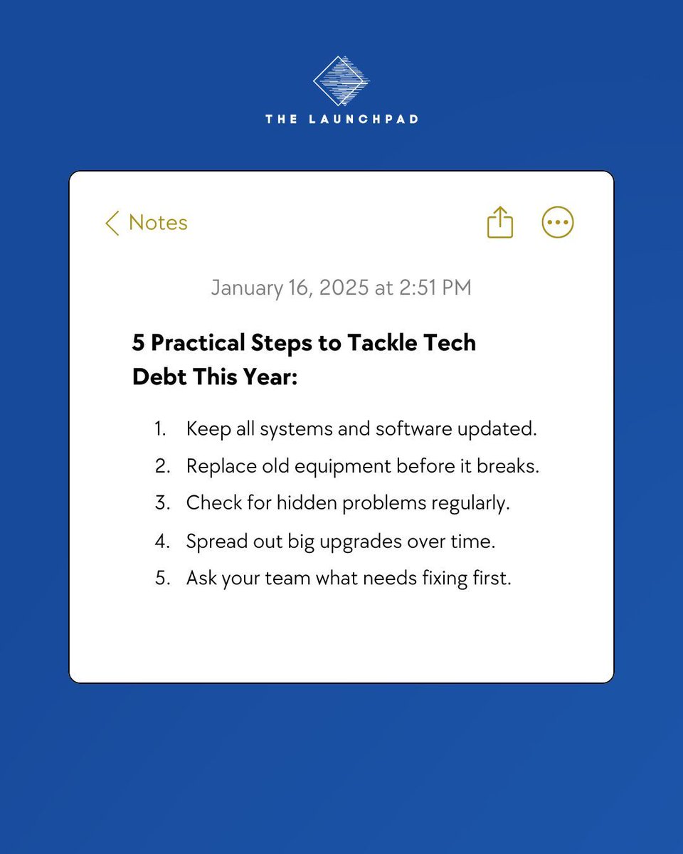 technologymatch's tweet photo. What’s the cost of ignoring tech debt?

It creeps up on you quietly. 🤫 

→  A skipped update here.
→  A workaround there.

Before you know it, you're knee-deep in tech debt.

✅ Here's how you can tackle your tech debt in 2025 👇 https://t.co/Ftyx950N18