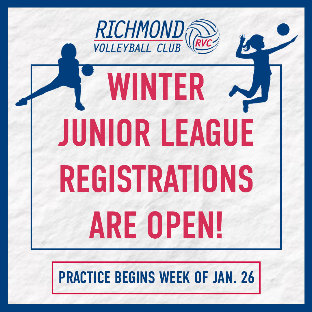 Richmond Volleyball Club (@rvc_net) on Twitter photo ๐๐ฟ๐ถ๐ฒ๐ป๐ฑ๐น๐ ๐ฟ๐ฒ๐บ๐ถ๐ป๐ฑ๐ฒ๐ฟ ๐๐ต๐ฎ๐ ๐ฟ๐ฒ๐ด๐ถ๐๐๐ฟ๐ฎ๐๐ถ๐ผ๐ป๐ ๐ฎ๐ฟ๐ฒ ๐ฐ๐น๐ผ๐๐ถ๐ป๐ด ๐๐ผ๐ผ๐ป ๐ณ๐ผ๐ฟ ๐ช๐ถ๐ป๐๐ฒ๐ฟ ๐๐๐ป๐ถ๐ผ๐ฟ ๐๐ฒ๐ฎ๐ด๐๐ฒ! ๐ฆ๐ถ๐ด๐ป ๐๐ฝ ๐๐ผ๐ฑ๐ฎ๐ ๐๐ผ ๐๐ฎ๐๐ฒ ๐๐ผ๐๐ฟ ๐๐ฝ๐ผ๐!
๐ | rvc.net/juniorleague ๐๐ฟ๐ถ๐ฒ๐ป๐ฑ๐น๐ ๐ฟ๐ฒ๐บ๐ถ๐ป๐ฑ๐ฒ๐ฟ ๐๐ต๐ฎ๐ ๐ฟ๐ฒ๐ด๐ถ๐๐๐ฟ๐ฎ๐๐ถ๐ผ๐ป๐ ๐ฎ๐ฟ๐ฒ ๐ฐ๐น๐ผ๐๐ถ๐ป๐ด ๐๐ผ๐ผ๐ป ๐ณ๐ผ๐ฟ ๐ช๐ถ๐ป๐๐ฒ๐ฟ ๐๐๐ป๐ถ๐ผ๐ฟ ๐๐ฒ๐ฎ๐ด๐๐ฒ! ๐ฆ๐ถ๐ด๐ป ๐๐ฝ ๐๐ผ๐ฑ๐ฎ๐ ๐๐ผ ๐๐ฎ๐๐ฒ ๐๐ผ๐๐ฟ ๐๐ฝ๐ผ๐!
๐ | rvc.net/juniorleague
