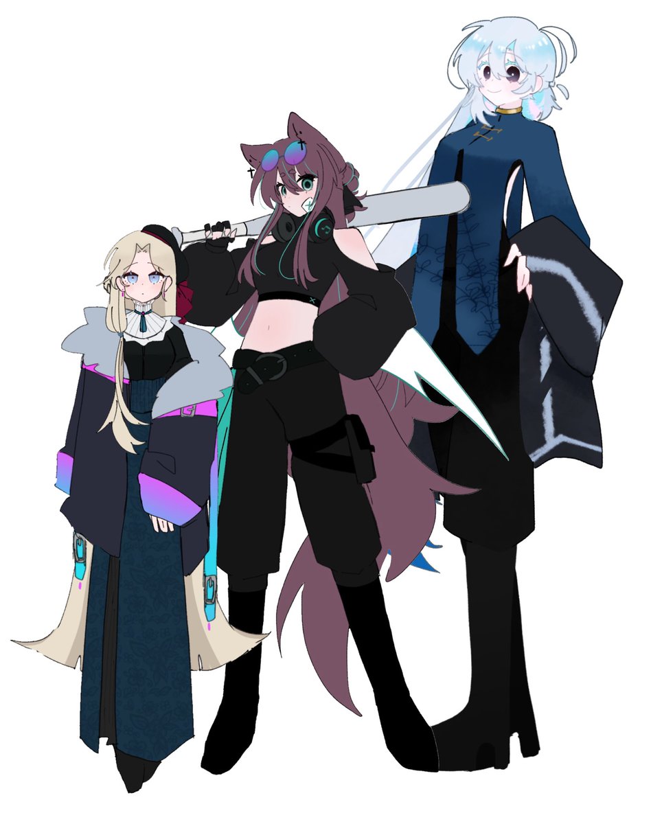 Coconeco2525's tweet photo. 最近全身描いたキャラを並べてみては身長差やばくて笑ってる https://t.co/tyOCKC835d