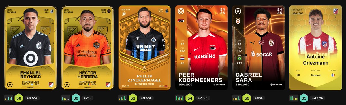 HarryTradesYT's tweet photo. Giving away these #Sorare cards on stream right now!

https://t.co/HOH0R6PAf2 https://t.co/kLYhAU77vJ