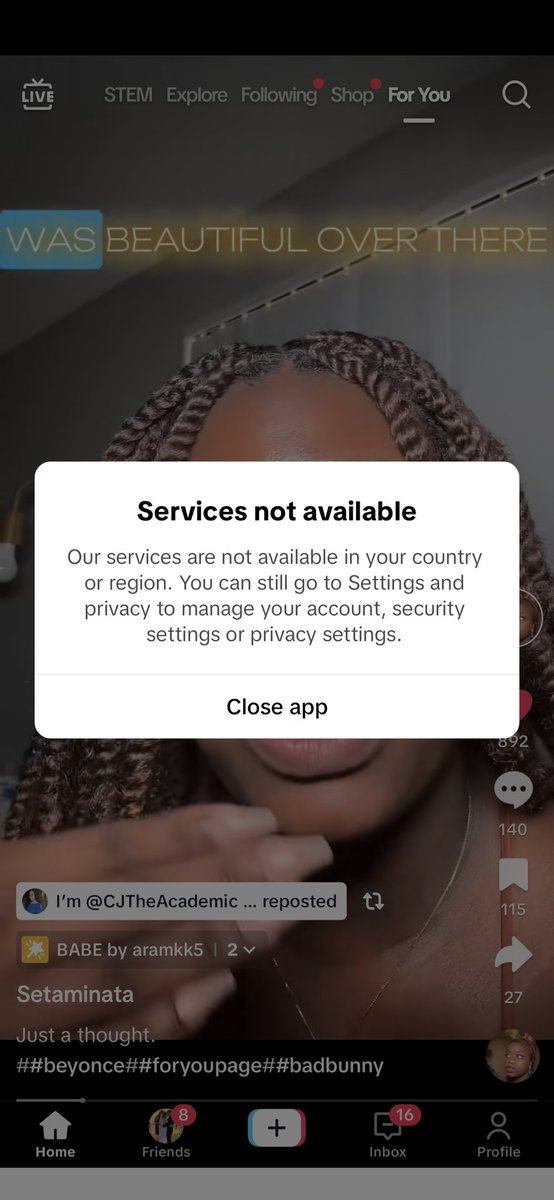 period_dude's tweet photo. Are y'all receiving this too? #TikTokBan  #tiktok https://t.co/KhDzI7cxBH
