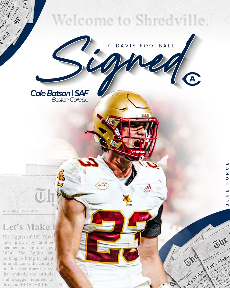 𝘾𝙊𝙈𝙀 𝙁𝙄𝙉𝘿 𝙅𝙊𝙔

📝 - Cole Batson (DB)/Boston College

#GoAgs | #Shredville