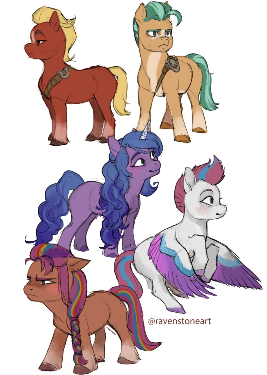 RavenstoneArt's tweet photo. A few My little pony G5 drawings for fun! 

#mylittlepony #mlpfanart https://t.co/ir5BXtKjv6