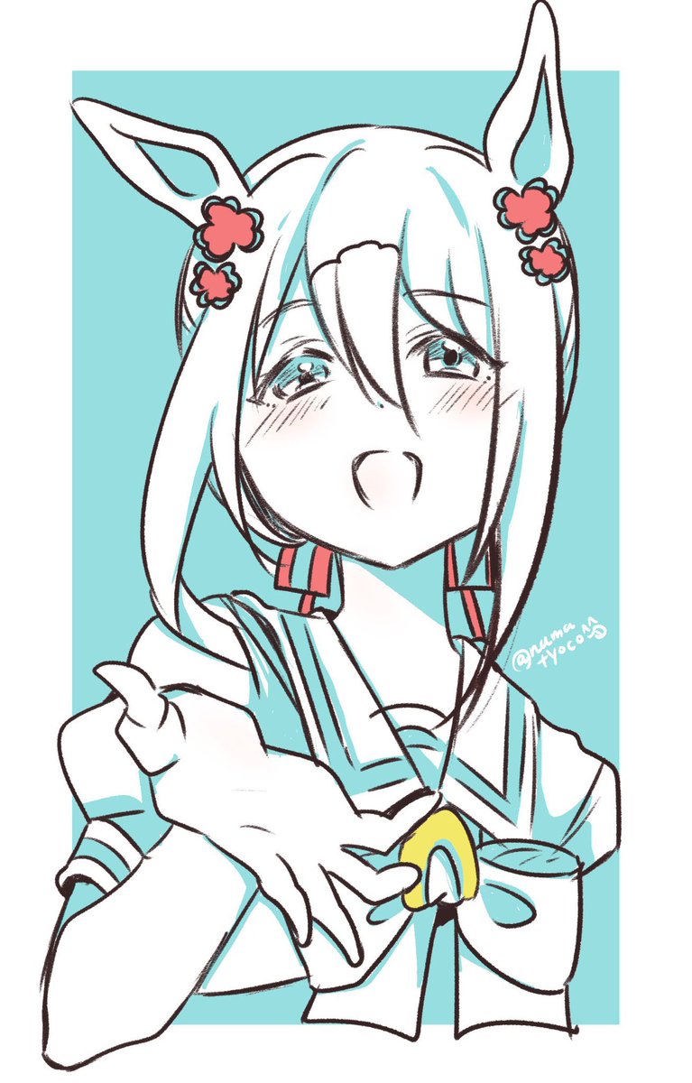 ファインモーション(ウマ娘) 「おはようございます 」|なまちょこ／ウマ娘5th土曜日のイラスト