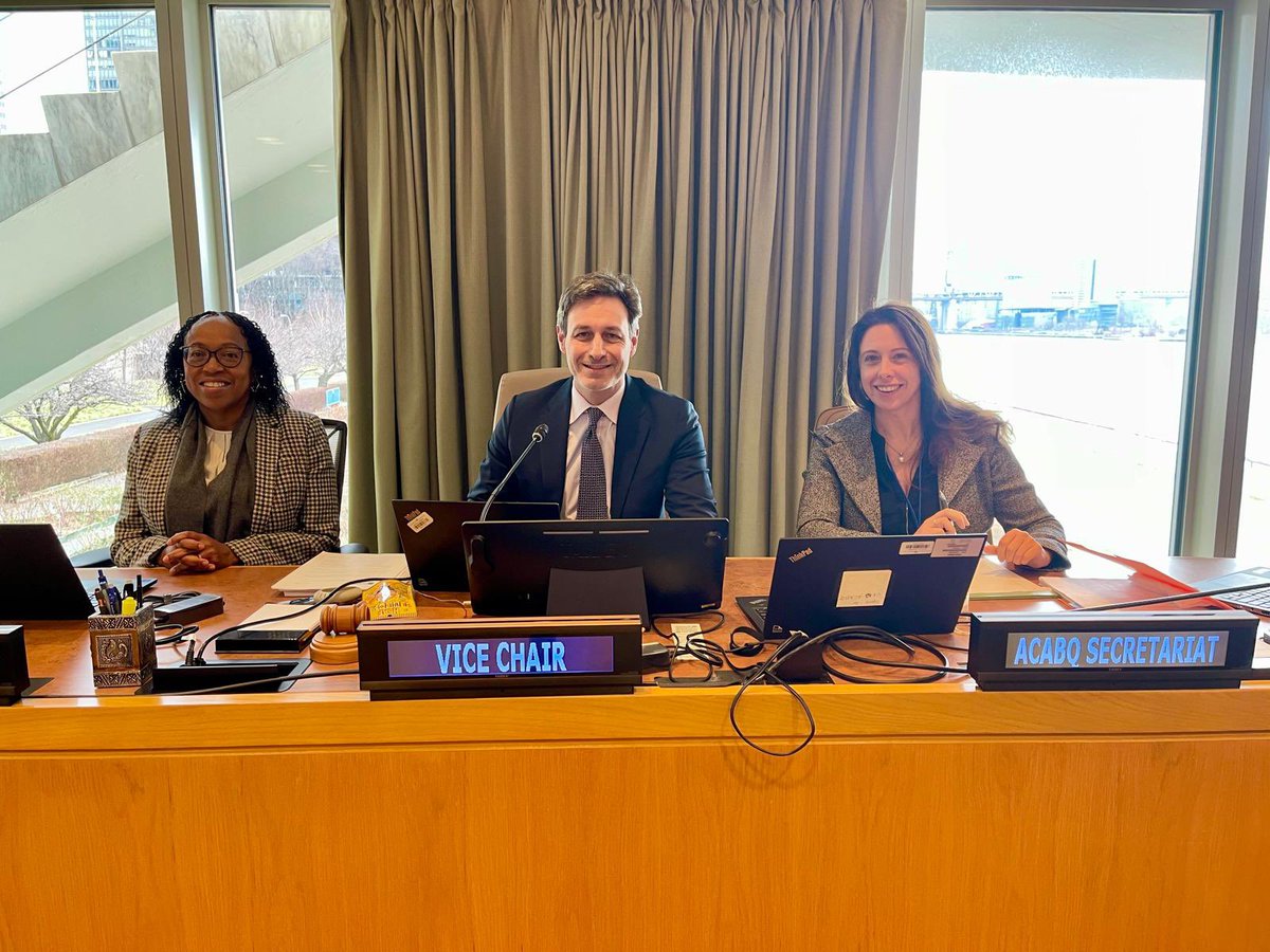 CJacobucci's tweet photo. Happy to start 2025 in my new role as Vice Chair of the #ACABQ at the United Nations.

Together with the other new Vice Chairs @foeniculum and @CNmagambo, it will be a pleasure to support our new Chair, Juliana Gaspar Ruas, and serve the Committee. https://t.co/EMprgscxVf