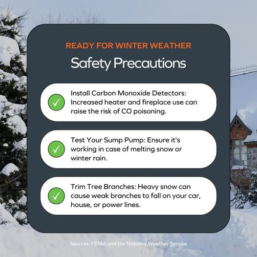 Winter weather can bring unexpected hazards at any point during and after the storms. Don’t wait to take action!