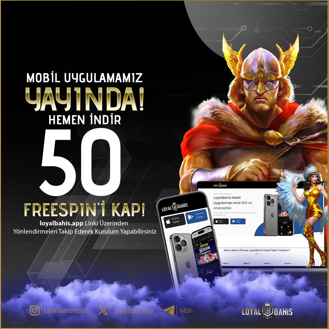 loyalbahisp's tweet photo. 👑 #LOYALBAHİS MOBİL UYGULAMASI YAYINDA!

🎁 HEMEN İNDİR 5️⃣0️⃣ FREESPİN KAZAN!

https://t.co/F97KhAxBnX

🎲 #Loyalbahis avantajlarıyla kazanmaya hazır ol!

https://t.co/B0tlKONPSr https://t.co/fTul882E2n