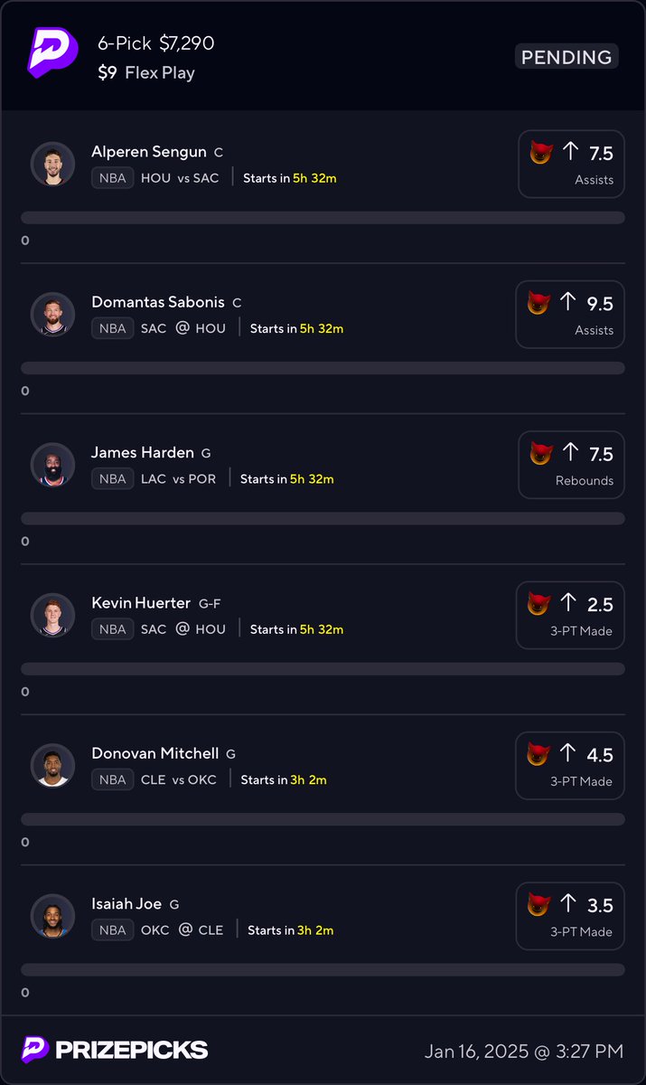 ParlayMindsCord's tweet photo. 810x Payout PrizePicks 6 Man Flex Entry 😈 

6/6 ✅ = $1000 Giveaway!

Rules to Enter:

Like Post 👍
Retweet ♻️
Follow Me &amp; @Ezoticc1💡
Comment Cashapp or Venmo ⬇️ https://t.co/gxxQcUMURt