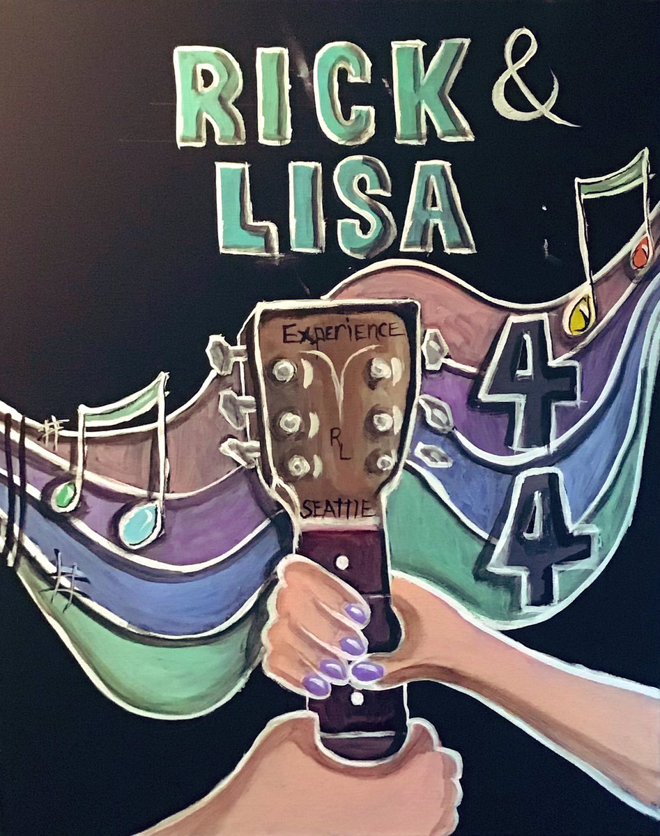 paintwithrick's tweet image. Band poster for The Rick and Lisa Experience #art #bandposter #artist #krejci #artanddesign #musicband #acousticduo