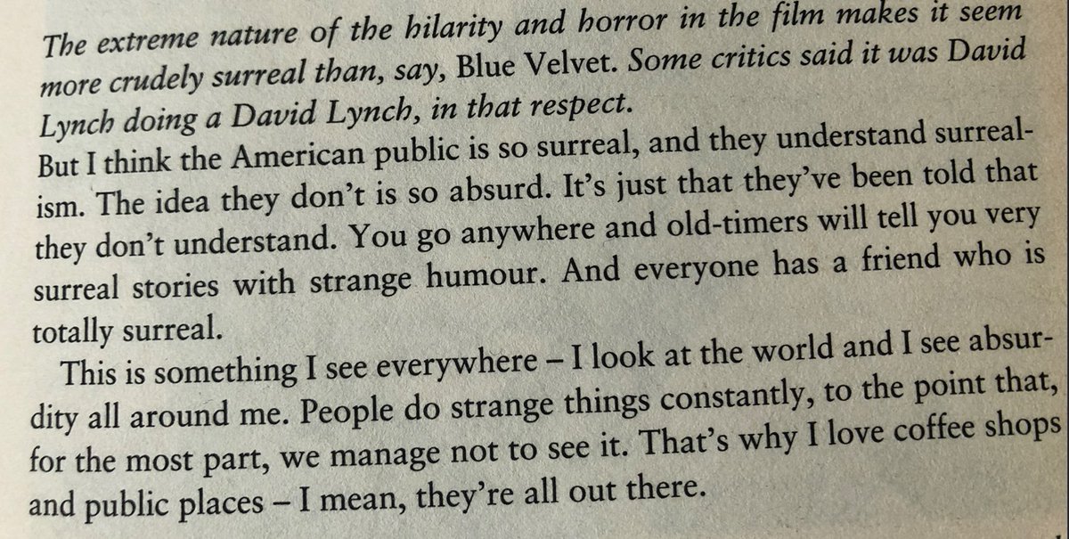 zzzzaaaacccchhh's tweet image. I love this David Lynch quote about surrealism and how it surrounds us