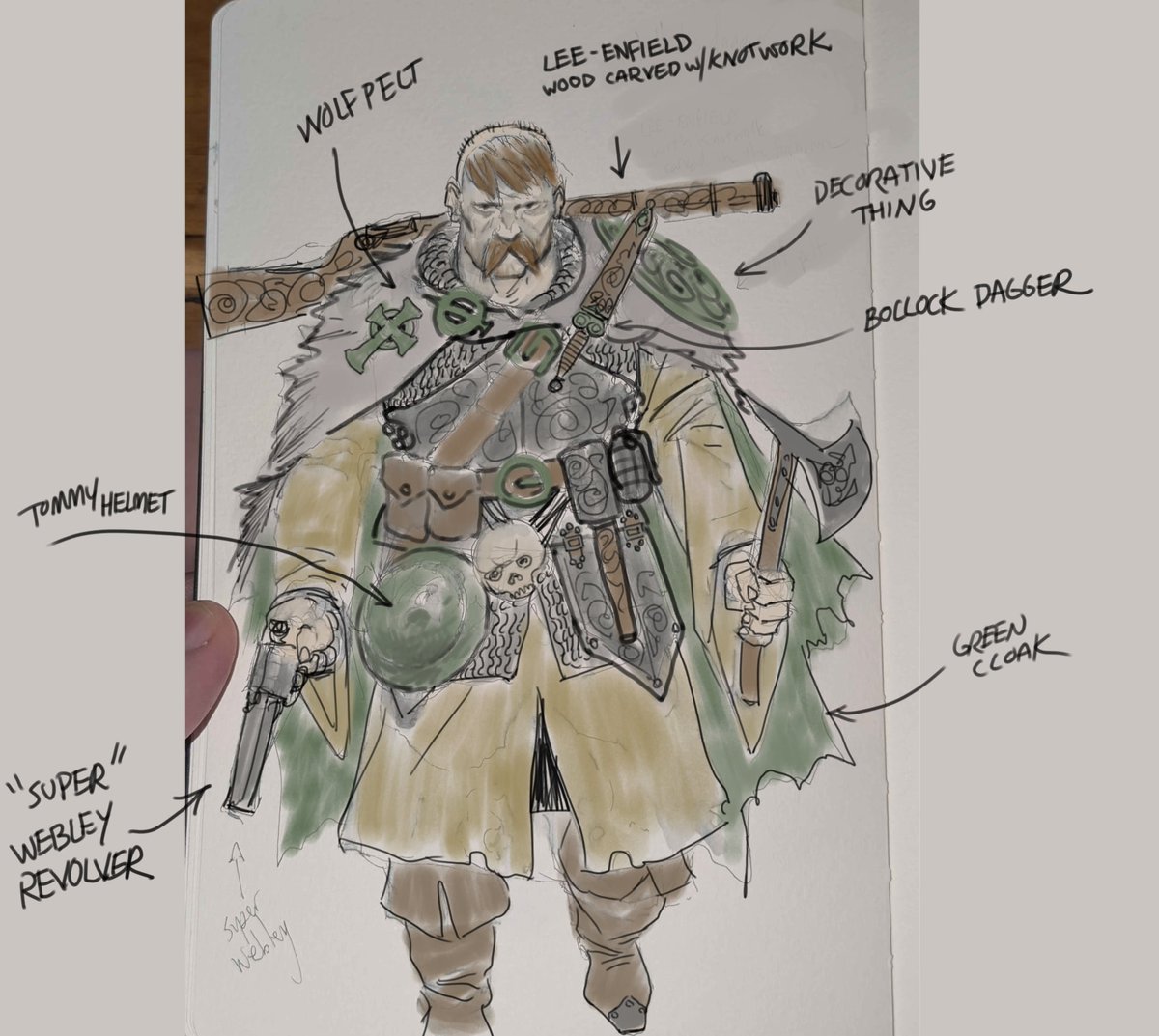 TrenchCrusade's tweet photo. Playtest Rules version 1.6 available now on our website.  And here's some concept art of a fianna warrior for the Eire Rangers variant list

Link below https://t.co/KEL8k5KB1X