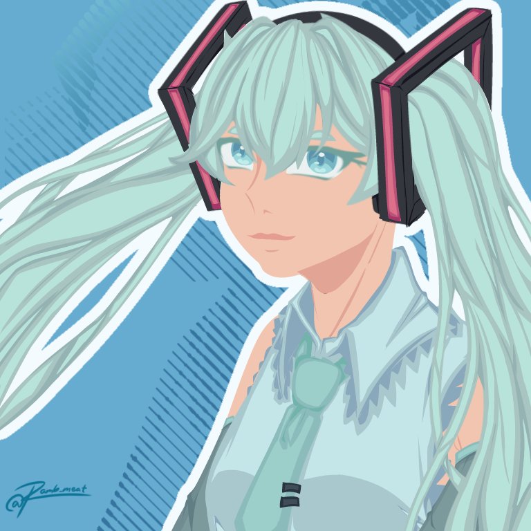 Ramb_meat's tweet photo. I'M BACK
HERE'S HATSUNE MIKU LASSO ART W/ SPEEDPAINT https://t.co/52XkQQ2jPp