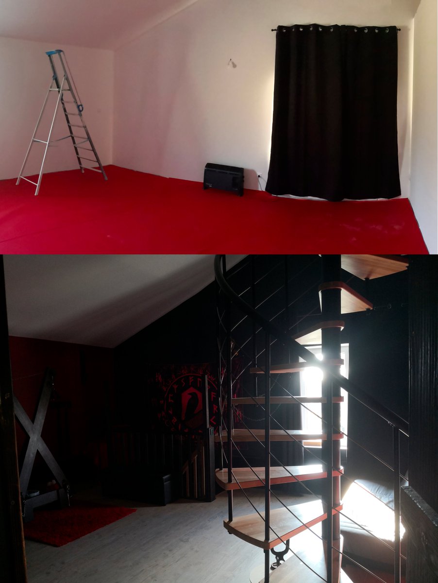 Décembre 2022 - Janvier 2025 : deux ans séparent ces deux photos prises dans le bas du Nid Des Dépravations à l'Antre Des Vices. 
#antredesvices #gitebdsm #donjonbdsm #bdsm #munchandplay