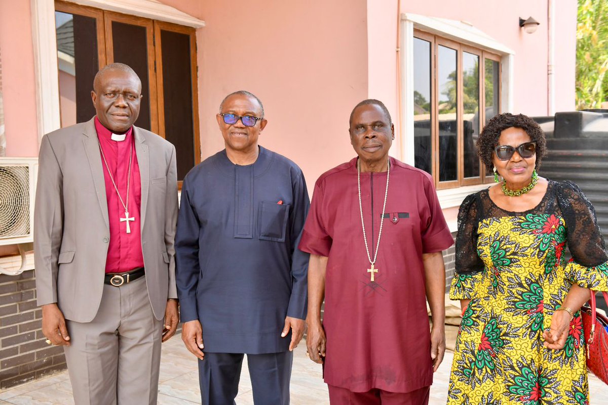 PeterObi's tweet photo. Today, I joined the clergy and faithful of the Nnewi Diocese for the solemn burial of Rev. Fr. Tobias Okonkwo, Msgr. Donatus Ebubechukwu Ike, and Msgr. Prof. Christopher Ejizu in Nnewi.

Fr. Tobias Okonkwo’s tragic death remains a painful reminder of the alarming insecurity confronting our nation. Senselessly killed by criminal elements, his loss is a blow not just to his family and the Nnewi Diocese but to all Nigerians committed to a safer and more humane society.

Fr. Tobias was the Manager of the College of Nursing Sciences at Our Lady of Lourdes Hospital, Ihiala, an institution I have supported and visited annually. During my interaction with him in October 2024, I was deeply moved by his passion for advancing nursing education and his unwavering commitment to improving the health sector. His dedication to enhancing healthcare delivery was remarkable, and his death is a great loss to humanity.

I extend my heartfelt condolences to the Bishop, Most Rev. Dr. Jonas Benson Okoye, and the entire Nnewi Diocese as they mourn these dedicated servants of God. May God grant them, and all of us, the fortitude to bear this irreplaceable loss, and may the departed rest in perfect peace.

I also visited the retired Archbishop Godwin Okpala of the Anglican Communion, who was recently freed after enduring three weeks in captivity. I am heartened to see His Grace in high spirits, undeterred by the trauma, and resolute in his belief that, with the right leadership, Nigeria can overcome its challenges and emerge stronger.

My encounter with Archbishop Okpala strengthens my call for an intensified, decisive battle against insecurity at all levels of government. With unity, commitment, and shared resolve, we can restore peace, protect lives, and secure a brighter future for our nation. -PO