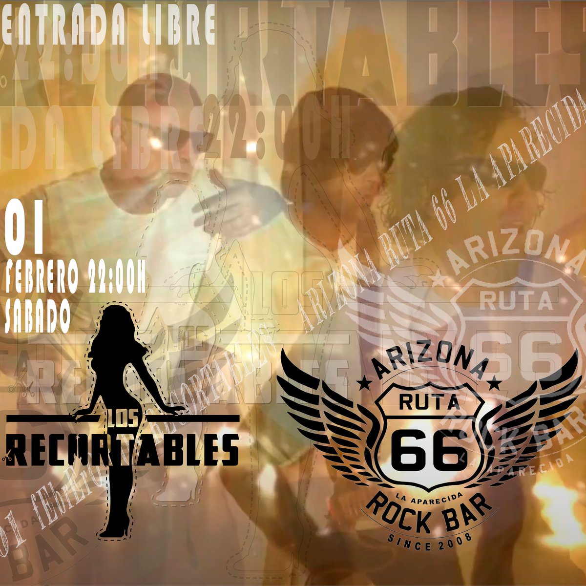 Los Recortables (@losrecortables) on Twitter photo Tocamos en el <a href="/arizonaruta66/">Arizona Ruta 66 Rock</a> el sábado 1 de febrero a las 22:00. Te vemos allí! Tocamos en el <a href="/arizonaruta66/">Arizona Ruta 66 Rock</a> el sábado 1 de febrero a las 22:00. Te vemos allí!