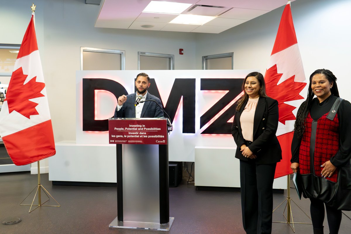 DMZ (@dmzhq) on Twitter photo The Government of Canada (<a href="/FedDevOntario/">FedDev Ontario</a>) is investing $3.5M to launch our Centre for Housing Innovation (CHI).
With partners <a href="/GroundBreakVC/">GroundBreak Ventures</a>, <a href="/CivicActionCA/">CivicAction</a>, & <a href="/NGen_Canada/">NGen Canada</a>, CHI will tackle Canada’s housing crisis with an accelerator & more.
READ MORE: dmz.to/CHI25 The Government of Canada (<a href="/FedDevOntario/">FedDev Ontario</a>) is investing $3.5M to launch our Centre for Housing Innovation (CHI).
With partners <a href="/GroundBreakVC/">GroundBreak Ventures</a>, <a href="/CivicActionCA/">CivicAction</a>, & <a href="/NGen_Canada/">NGen Canada</a>, CHI will tackle Canada’s housing crisis with an accelerator & more.
READ MORE: dmz.to/CHI25