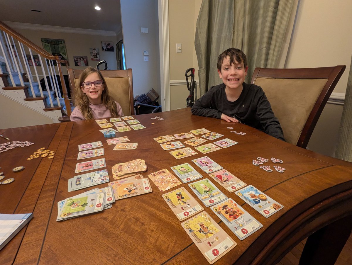 Castle Combo is soooooo good. We've played 4 times in 2 days. Might be the best 15 minute game ever? 

Ezra even won on his first play!