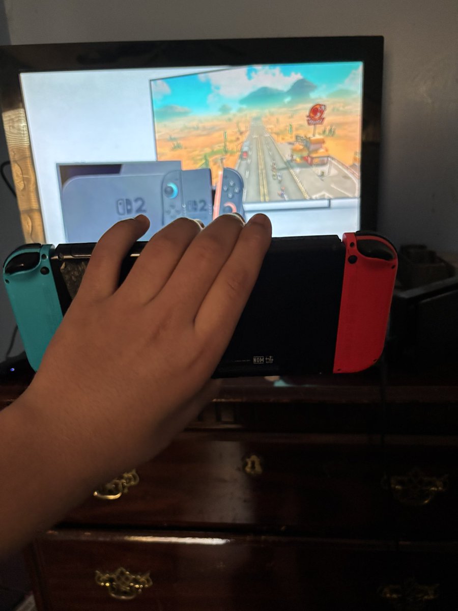 Me showing my Switch that it’s going to be replaced