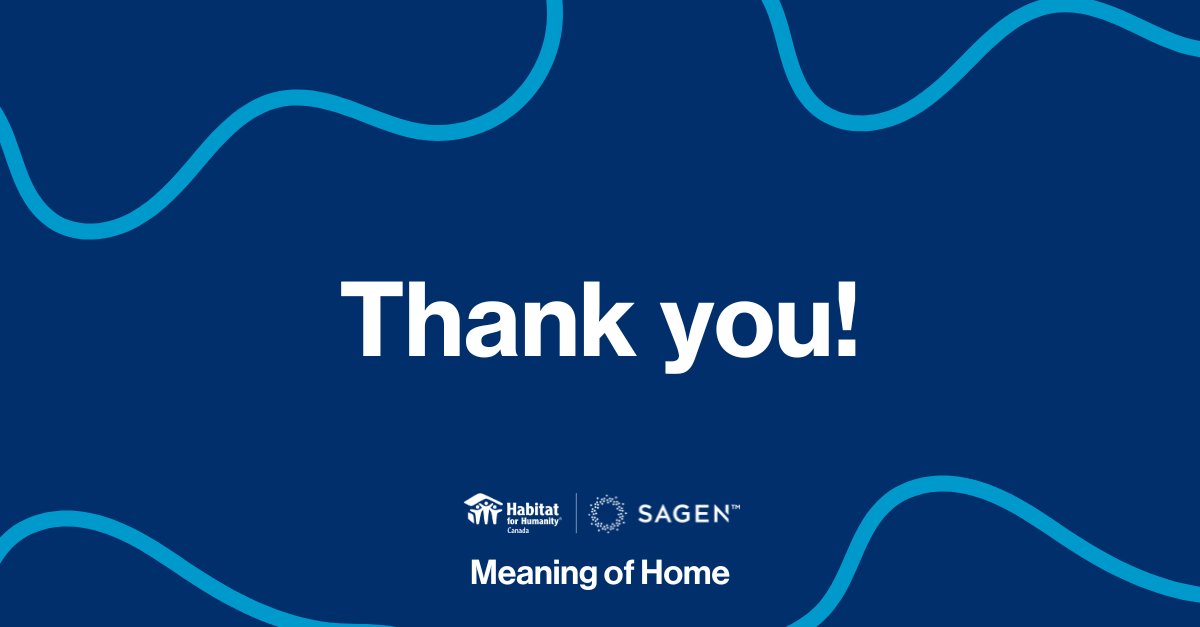 Thank you to our #MeaningOfHome writing contest sponsors, founding sponsor <a href="/Sagen/">Sagen</a> and award sponsor @spirit_of_urban. We couldn’t have done this without you! #HabitatForHumanity #HabitatForHumanityCanada