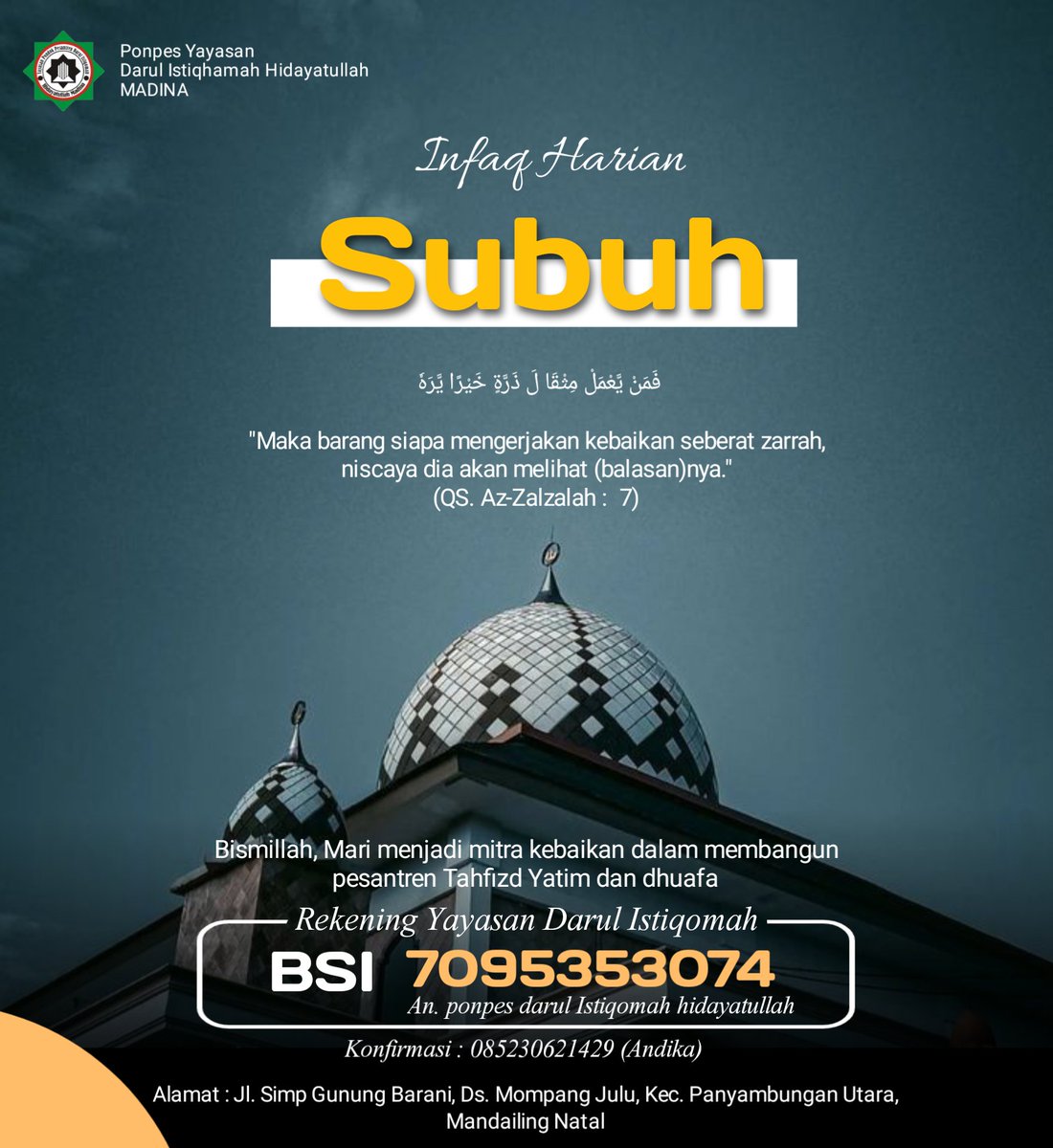 Pondok Quran Yatim-Dhuafa Mandailing Natal tweet media