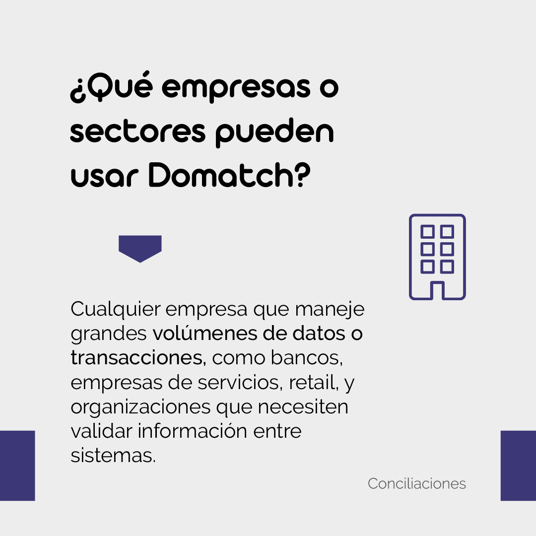 ArquitecSOFT_'s tweet image. DOMATCH, la solución para tus conciliaciones. Desliza 👉y encuentra respuestas claras.

#ConciliaciónAutomática #GestiónDeDatos
#ProcesosEficientes #AutomatizaciónDeProcesos
