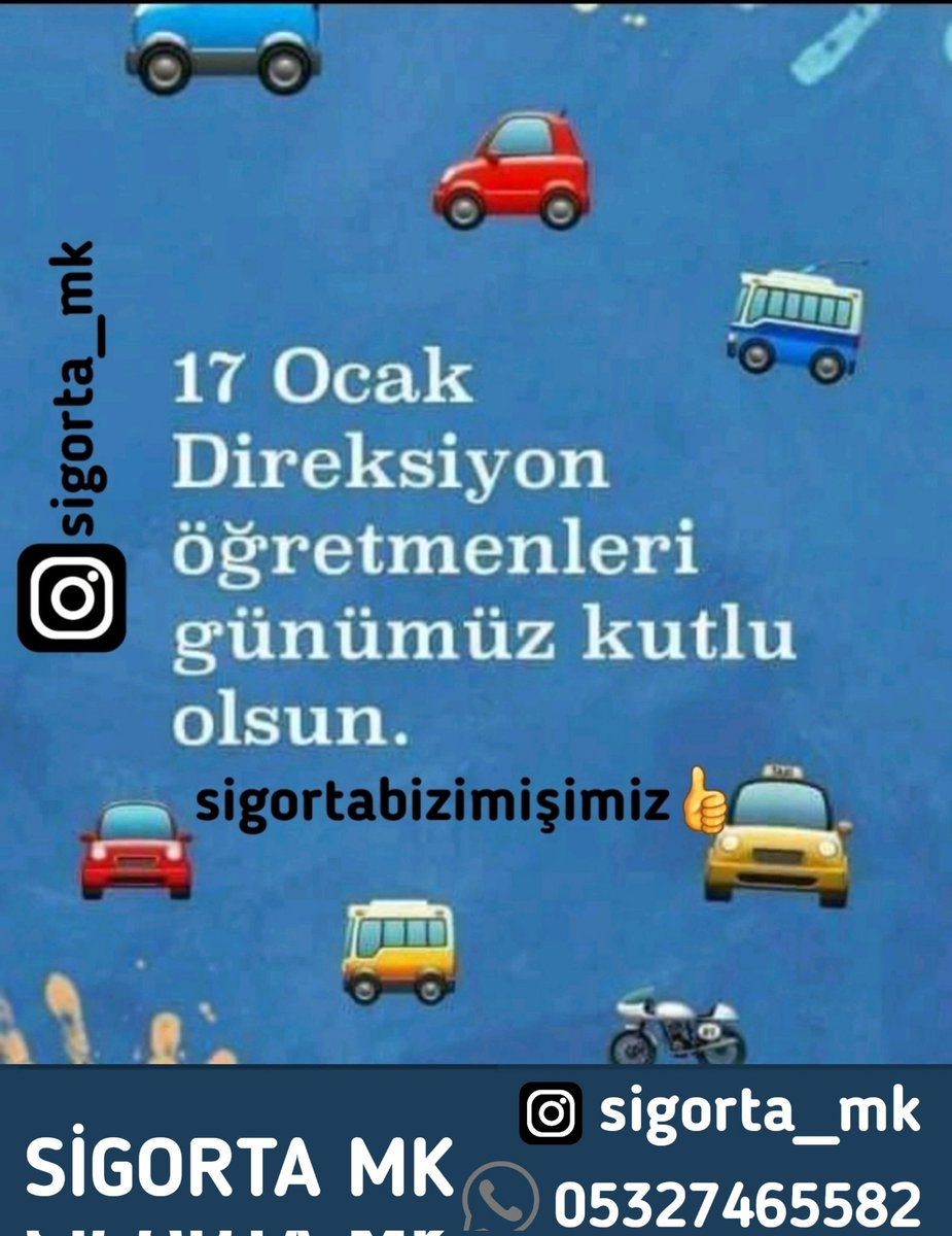 MuhsinKalinoglu's tweet photo. 17 Ocak 1987 Direksiyon öğretmenlerinin direksiyon sınavlarına ilk iştirak ettiği gün olduğundan bugün Direksiyon Eğitmenleri günü olarak kutlanmaktadır...

#direksiyon #mtsk #direksiyondersi #sürücü

35 sigorta şirketi ile yanınızdayız...

#sigortabizimişimiz👍

@Sigorta_MK https://t.co/dUZm4LvehR