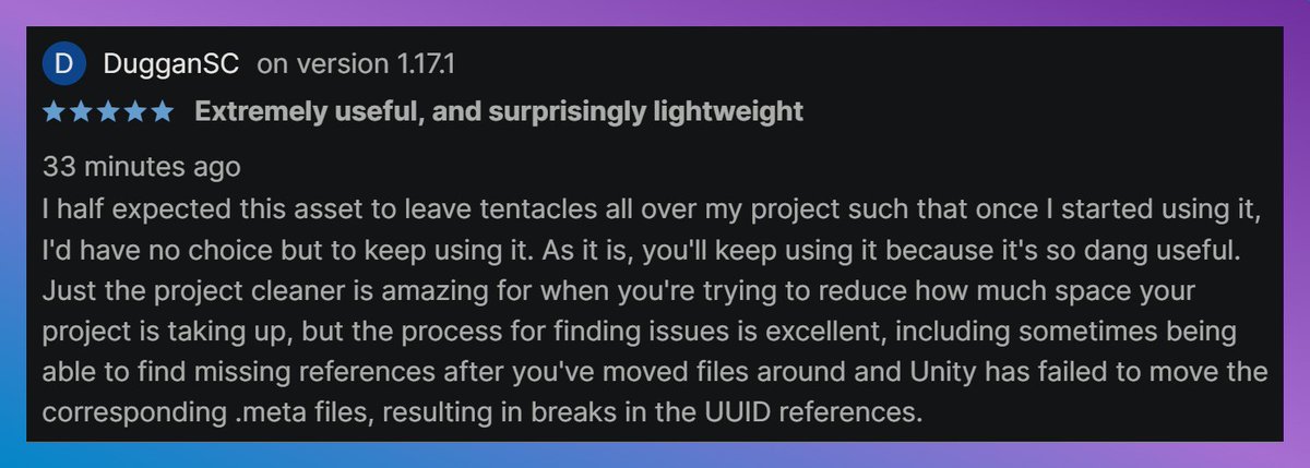 codestage_net's tweet image. 🎉 Nothing motivates us more than hearing from satisfied customers who find our tools helpful! 💙
A big thank you comes to DugganSC for the 5-star Maintainer review and to everyone else who leaves the reviews - your support means the world to us! 🚀