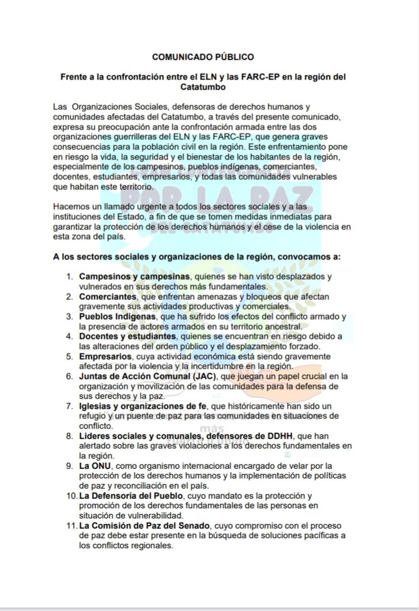 Asociación por la Unidad Campesina del Catatumbo tweet media
