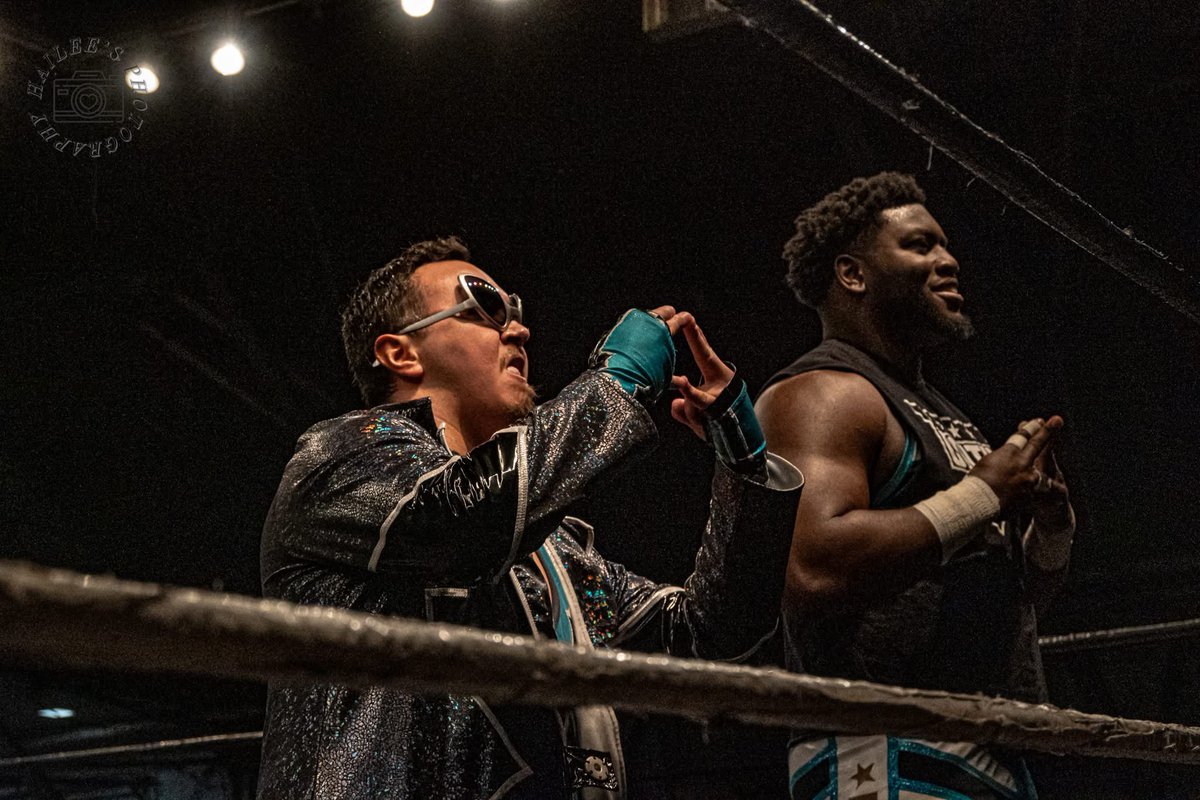 MaxStGiovanni's tweet photo. The #AceOfSpaceAcademy crash landing once again at Hamburg Field House, the legendary home of @Official_AXW!!!
#Moonshot #AxW #Wrestling #TagTeam https://t.co/C9s0GdIweJ