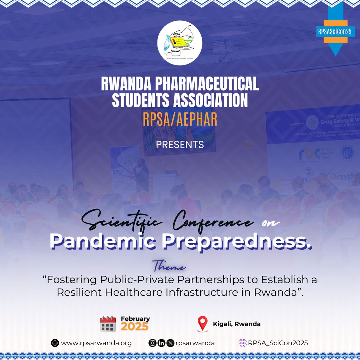 Jackson_Byiring's tweet photo. 📌📌 MY PHARMILY'S 1ST UPCOMING EVENT IS AROUND THE CORNER!

Today, @RPSARwanda presents the scientific conference on pandemic preparedness.
🛑Stay tuned for updates!
 @LegacyClinics @PIH_Rwanda @unicefrw @Bsawa @USAIDRwanda @MSHHealthImpact @FAO @giz_rwanda 

📍#RPSASciCon25 https://t.co/ET7wCCCvuE