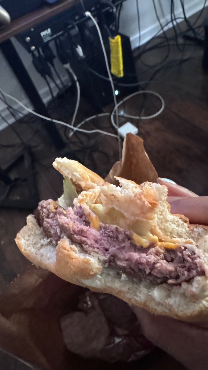 cheezeboo_'s tweet photo. @Wendys thanks for serving us undercooked meat 😷😷🤮🤮 https://t.co/jxsXiKrhWM