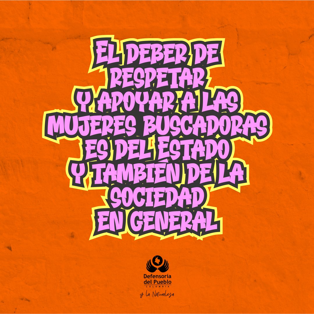 DefensoriaCol's tweet photo. El deber de memoria y los derechos de las víctimas están en cabeza del Estado, de las autoridades, que deben protegerlo. 

La Ley de Mujeres Buscadoras víctimas de desaparición forzada las reconoce como constructoras de paz y sujetos de especial protección constitucional.

Las cuchas deben ser respetadas y apoyadas.